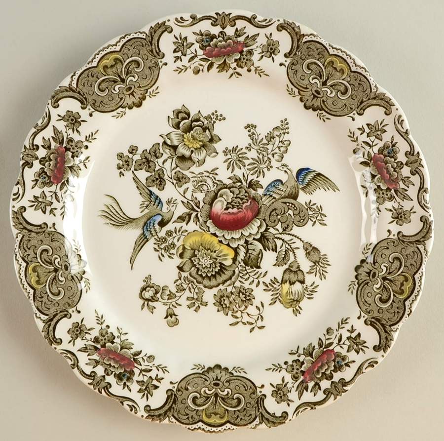 Windsor Green Multicolor Salad Plate by Ridgway (Ridgways)-1