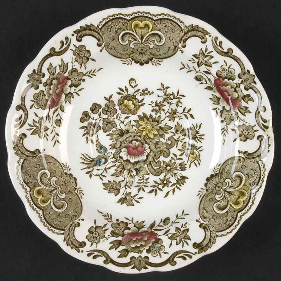 Windsor Green Multicolor Saucer by Ridgway (Ridgways)-1