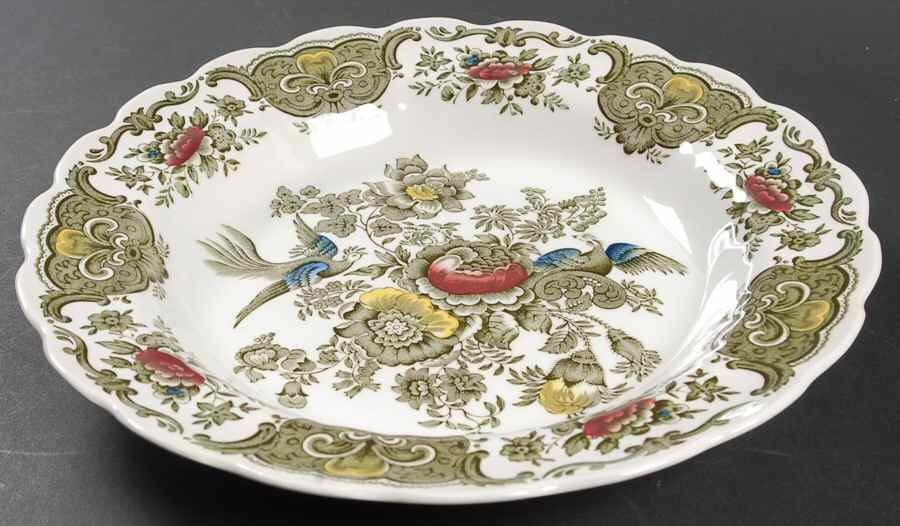 Windsor Green Multicolor Large Rim Soup Bowl by Ridgway (Ridgways)-1