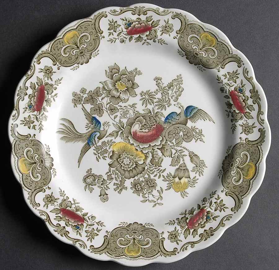 Windsor Green Multicolor Dinner Plate by Ridgway (Ridgways)-1