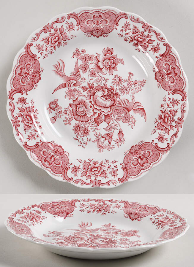 Windsor Pink Rim Soup Bowl by Ridgway (Ridgways)-1
