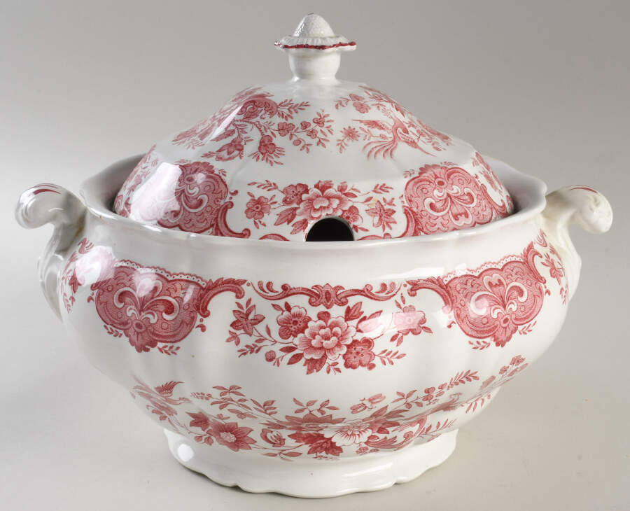 Windsor Pink Tureen &  Lid by Ridgway (Ridgways)-1