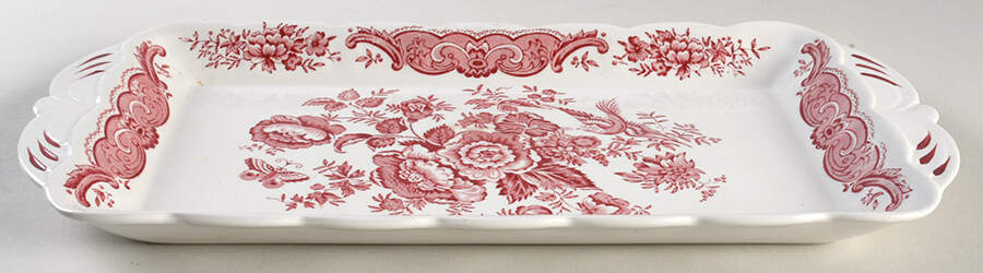 Windsor Pink Large Sandwich Tray by Ridgway (Ridgways)-1