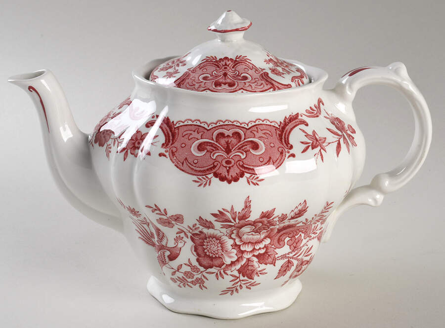 Windsor Pink Teapot & Lid by Ridgway (Ridgways)-1