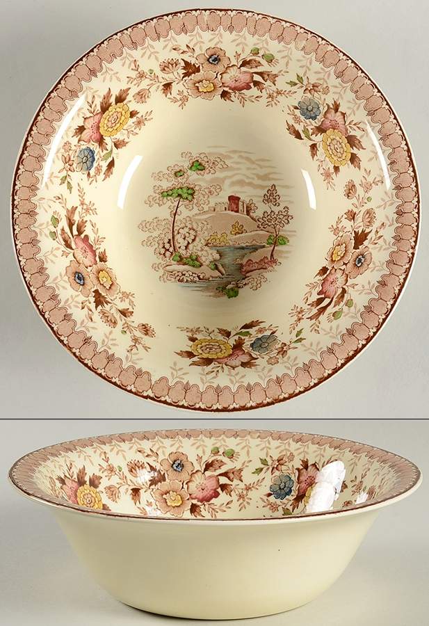 Woodland Brown (Cream Background) 9" Round Vegetable Bowl by Ridgway (Ridgways)-1