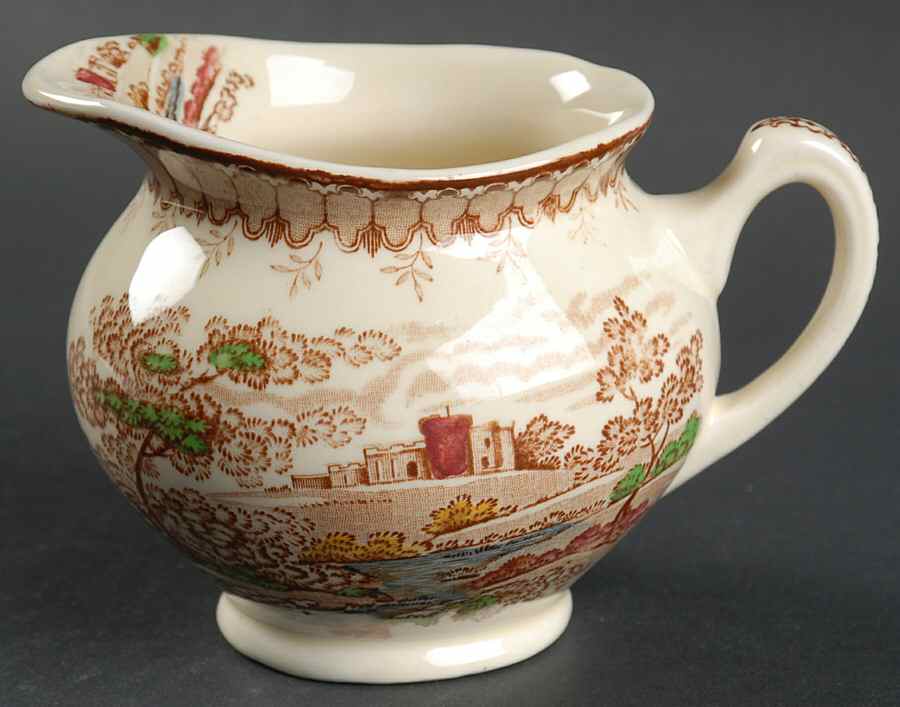 Woodland Brown (Cream Background) Creamer by Ridgway (Ridgways)-1