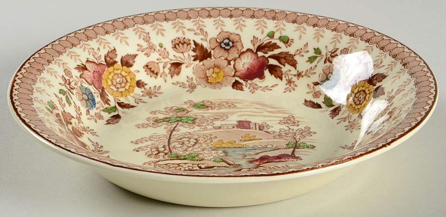 Woodland Brown (Cream Background) Coupe Soup Bowl by Ridgway (Ridgways)-1