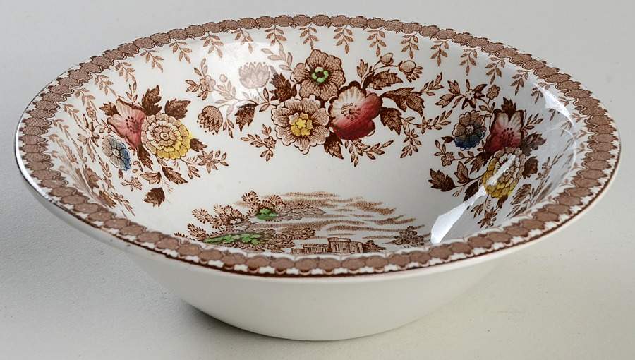 Woodland Brown (White Background) Rim Cereal Bowl by Ridgway (Ridgways)-1