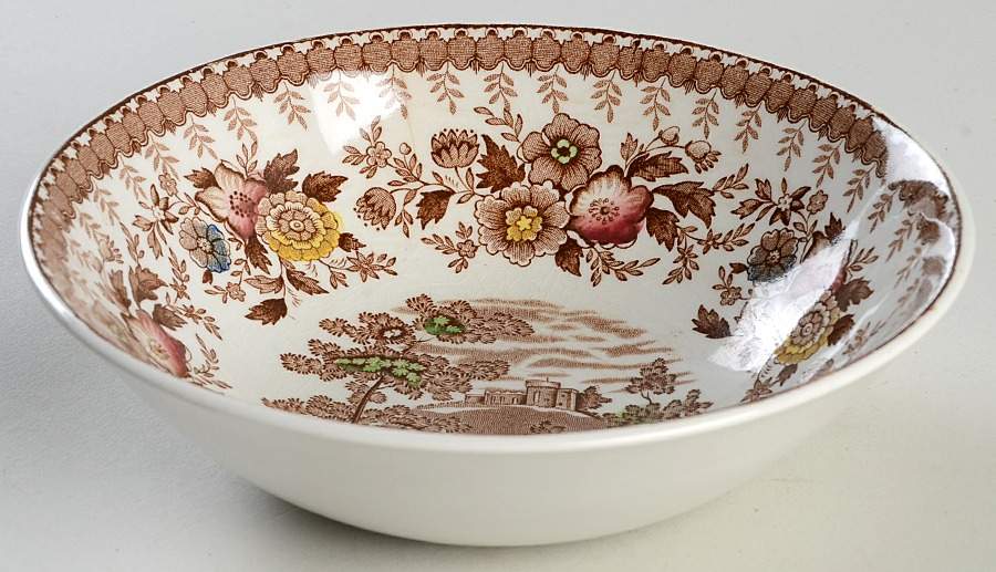 Woodland Brown (White Background) Coupe Cereal Bowl by Ridgway (Ridgways)-1
