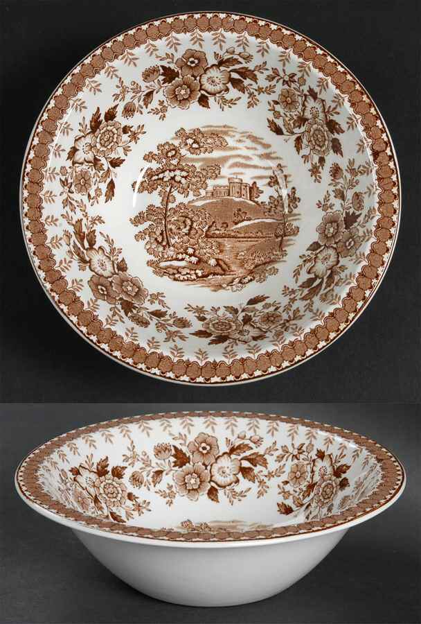 Woodland Brown Rim Cereal Bowl by Ridgway (Ridgways)-1