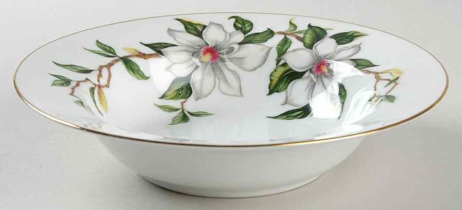 Wild Gardenia Rim Soup Bowl by Rokko (Japan)-1