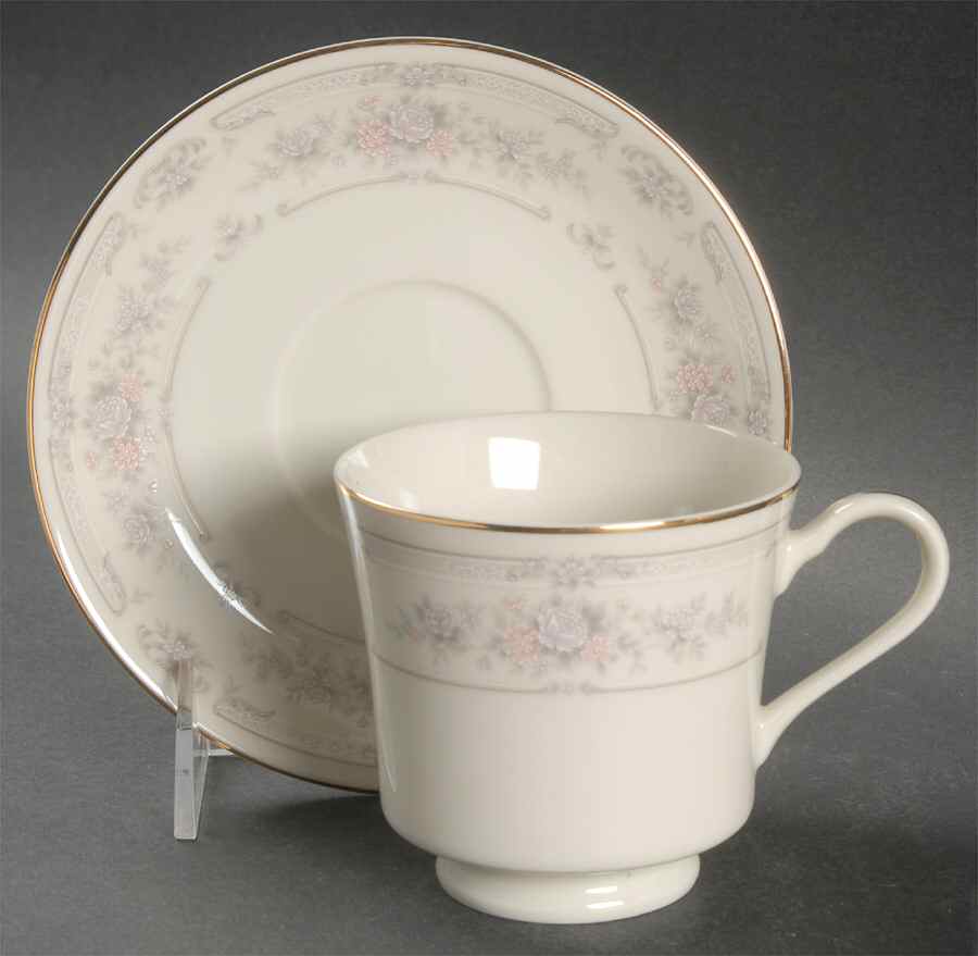 Antique Lace Footed Cup & Saucer Set by Royal Limited-1