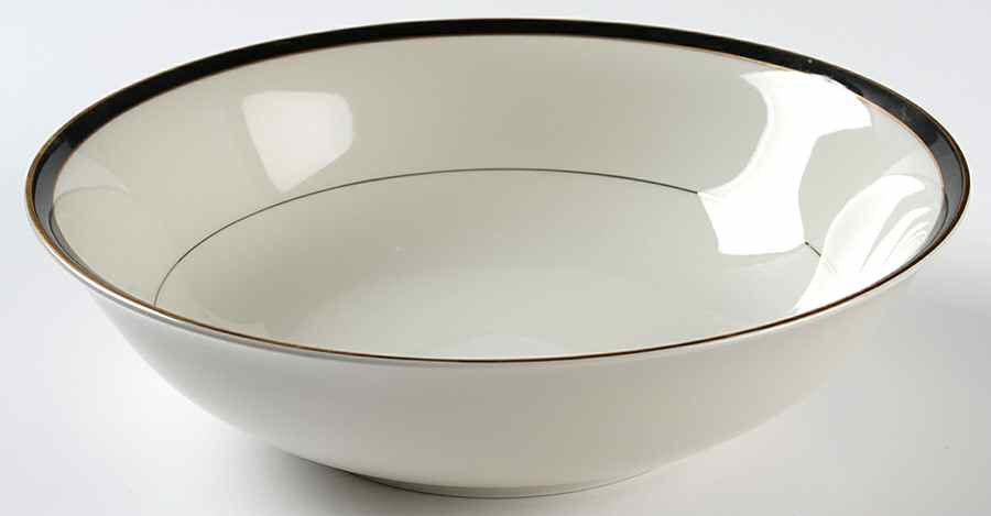 Dynasty Black 9" Round Vegetable Bowl by Royal Limited-1
