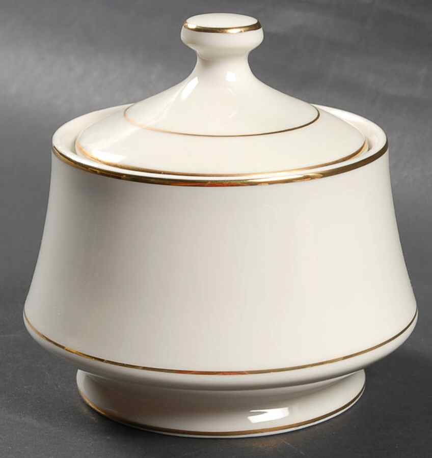 Golden Ivory Sugar Bowl & Lid by Royal Limited-1