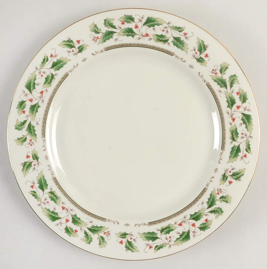 Holly Holiday Salad Plate by Royal Limited-1