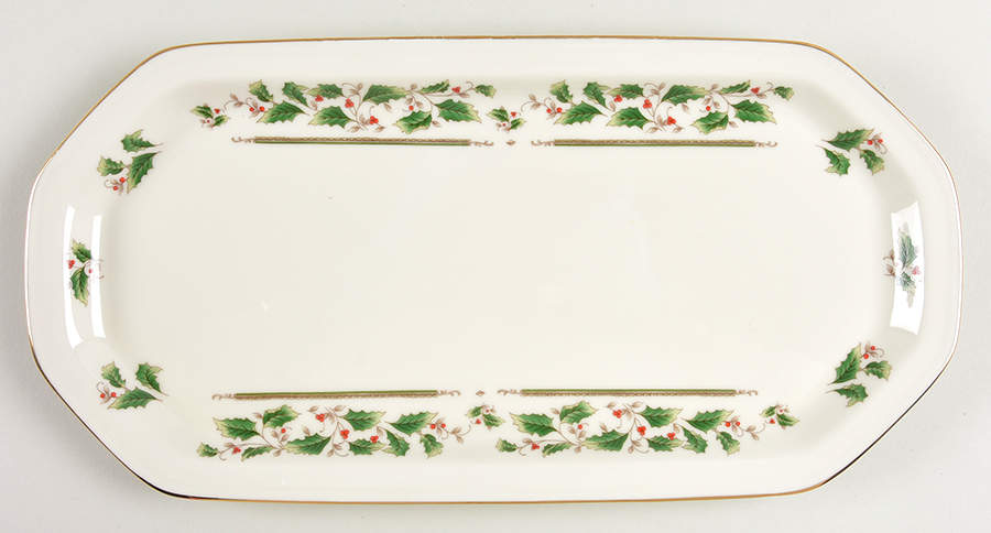 Holly Holiday Large Sandwich Tray by Royal Limited-1