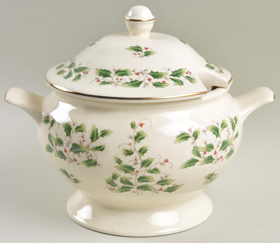 Holly Holiday Tureen &  Lid by Royal Limited-1