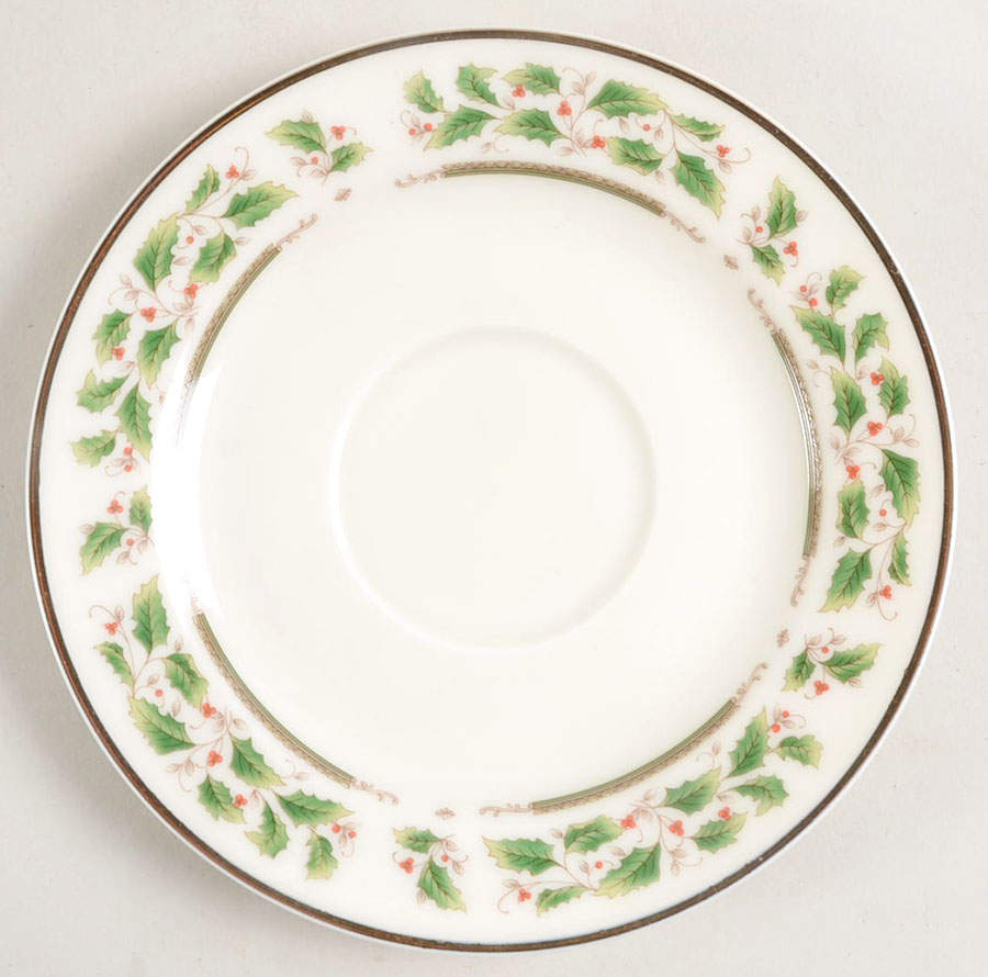 Holly Holiday Saucer for Footed Cup by Royal Limited-1