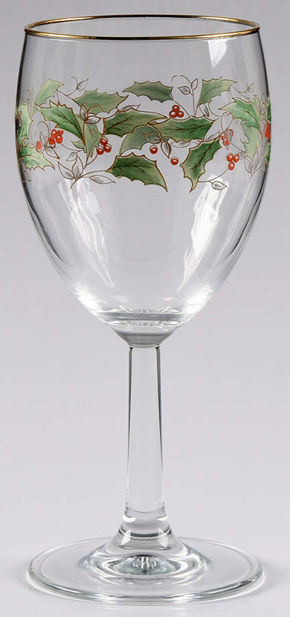 Holly Holiday 10 Oz Glassware Goblet by Royal Limited-1