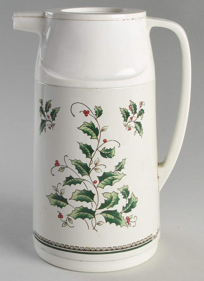 Holly Holiday Plastic Thermos/Carafe No Lid by Royal Limited-1