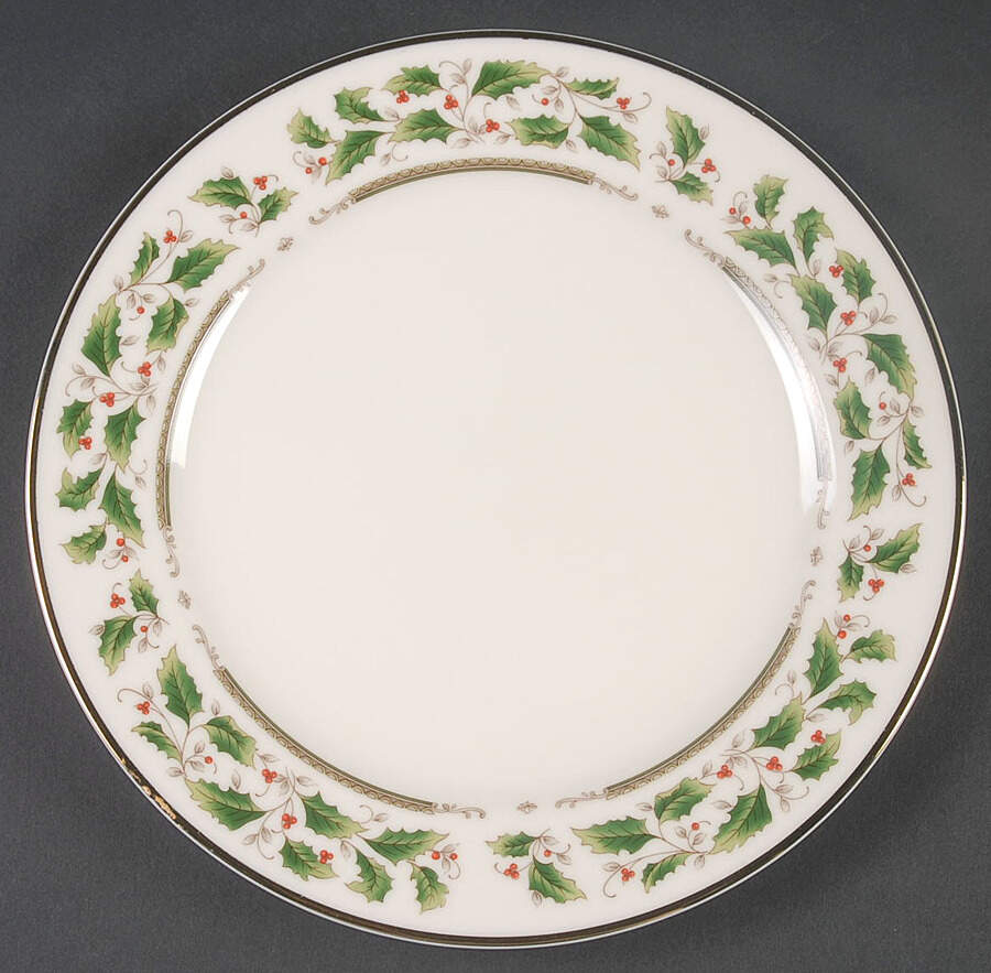 Holly Holiday Salad Plate by Royal Limited-1