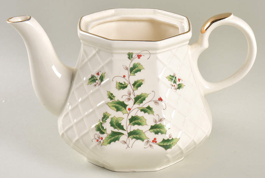 Holly Holiday Teapot No Lid by Royal Limited-1
