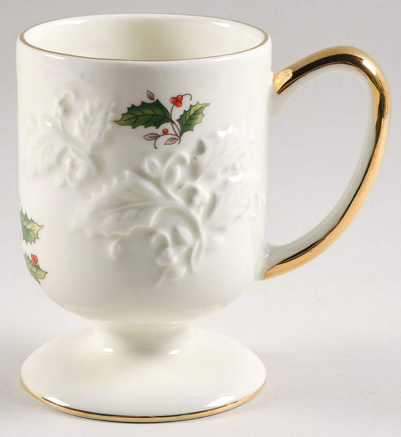 Holly Holiday Footed Mug by Royal Limited-1