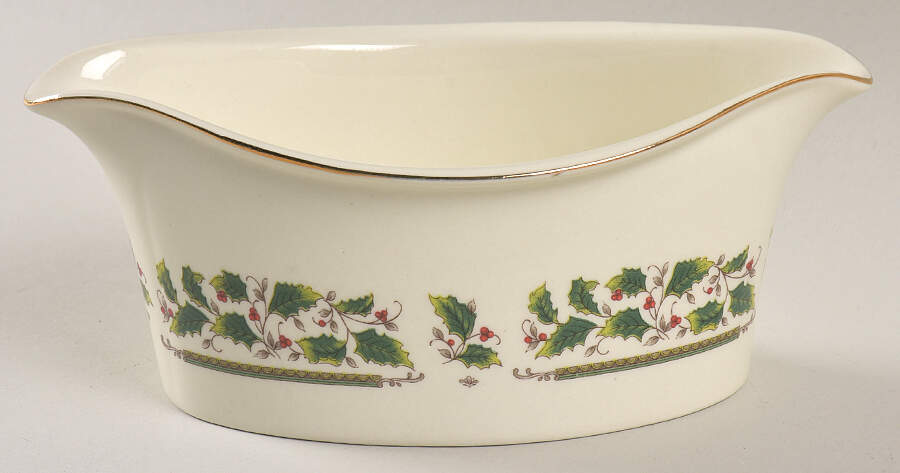 Holly Holiday Gravy Boat by Royal Limited-1