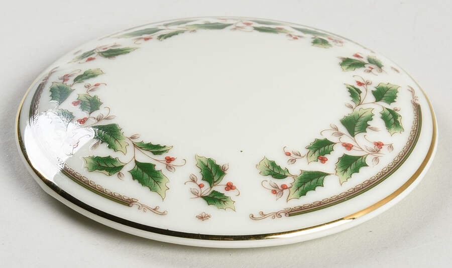 Holly Holiday Lid for 3" Round Box by Royal Limited-1