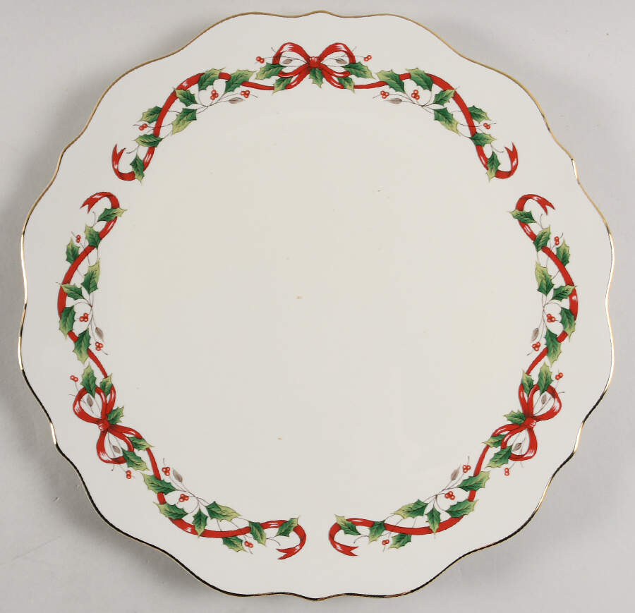 Holly Holiday Cake Plate by Royal Limited-1