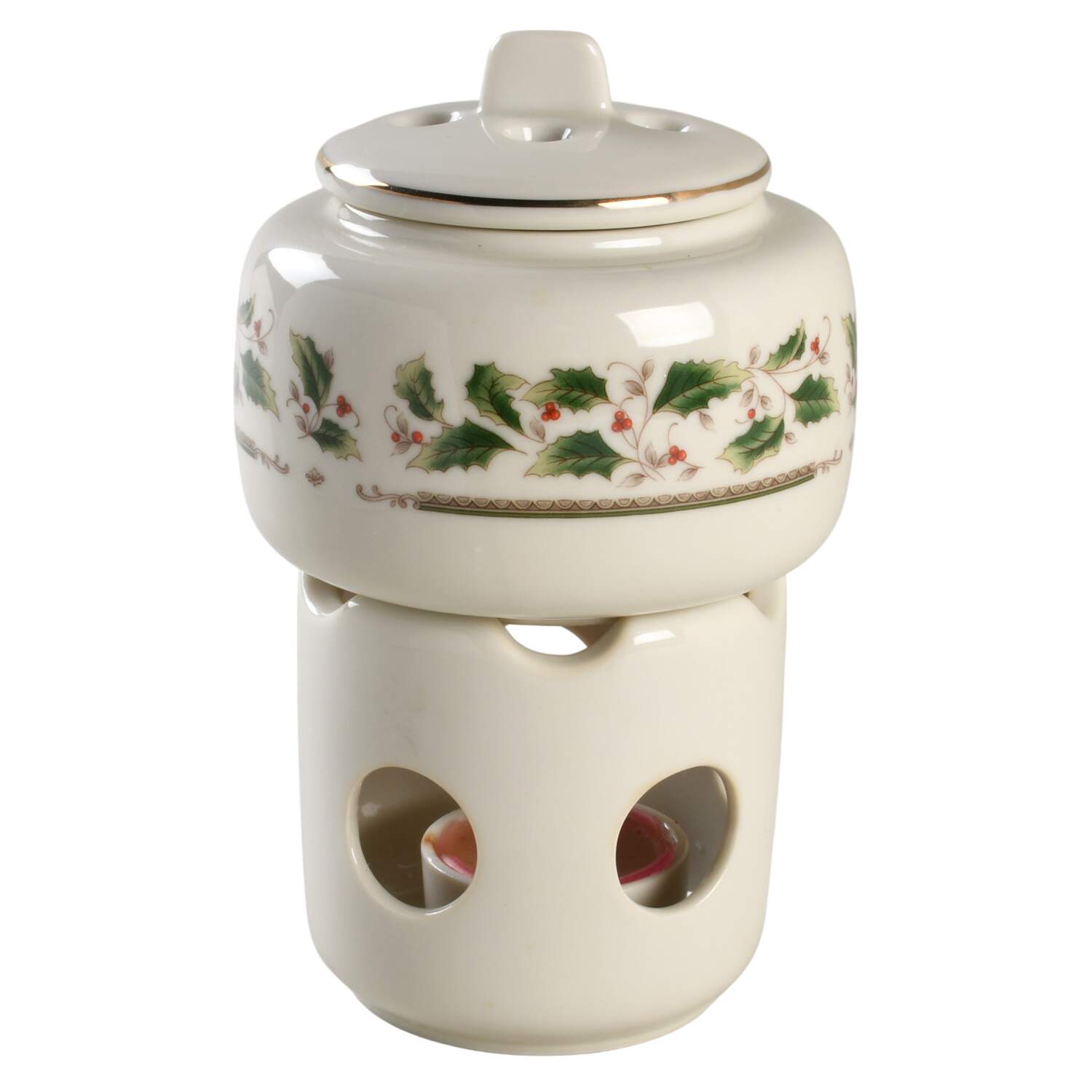 Holly Holiday Simmerer for Potpourri & Lid by Royal Limited-1