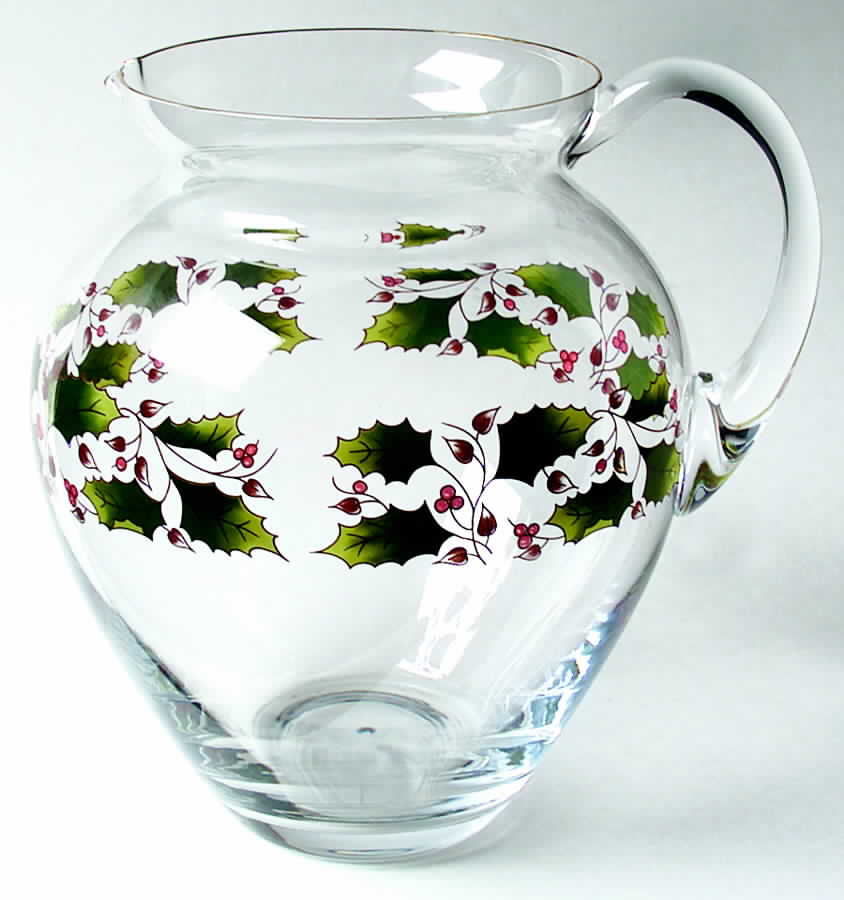 Holly Holiday 88 Oz Glassware Pitcher by Royal Limited-1