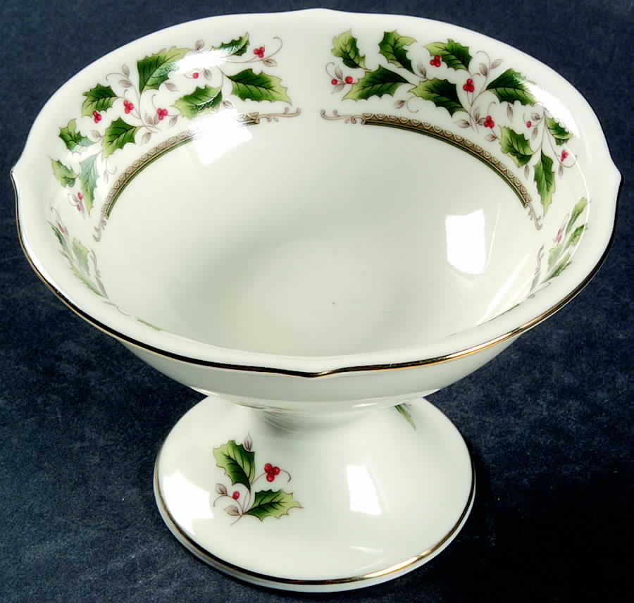 Holly Holiday Round Compote (Height X Width) by Royal Limited-1