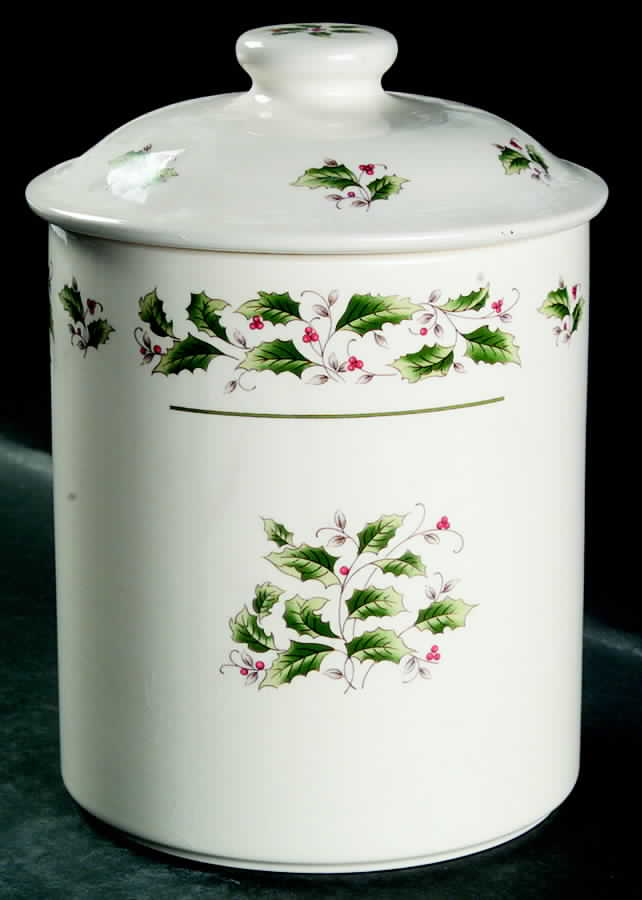 Holly Holiday Cookie Jar & Lid by Royal Limited-1
