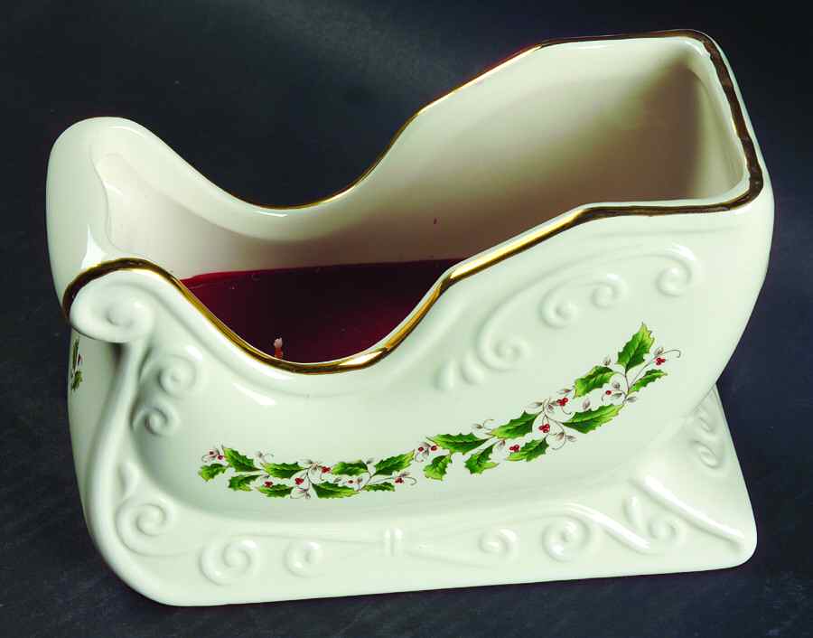 Holly Holiday Sleigh Candleholder by Royal Limited-1