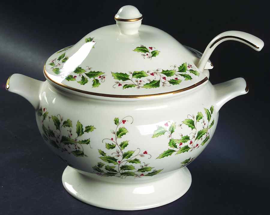 Holly Holiday Tureen & Lid w/Ladle by Royal Limited-1