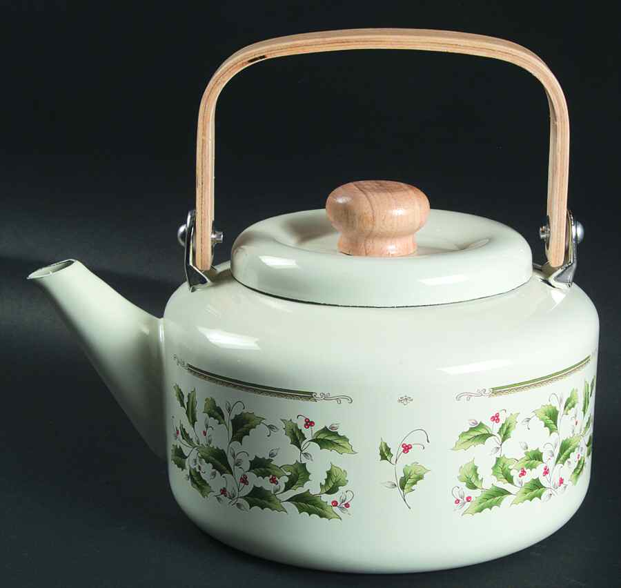 Holly Holiday Metal Kettle & Lid by Royal Limited-1