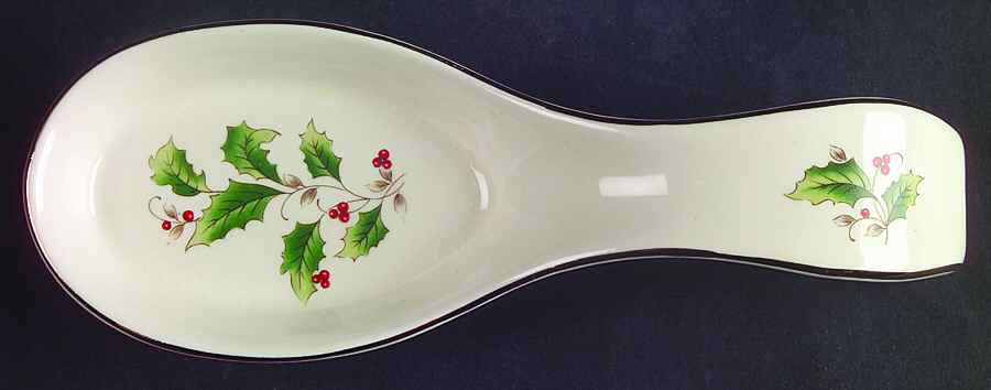 Holly Holiday Spoon Rest/Holder (Holds 1 Spoon) by Royal Limited-1