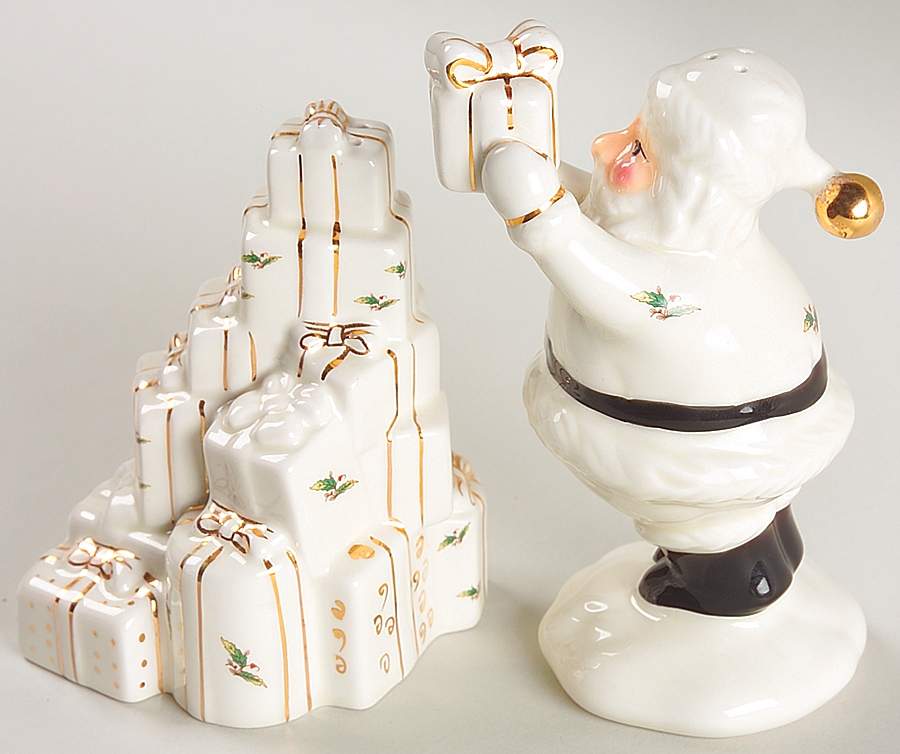 Holly Holiday Figural Salt & Pepper Set by Royal Limited-1