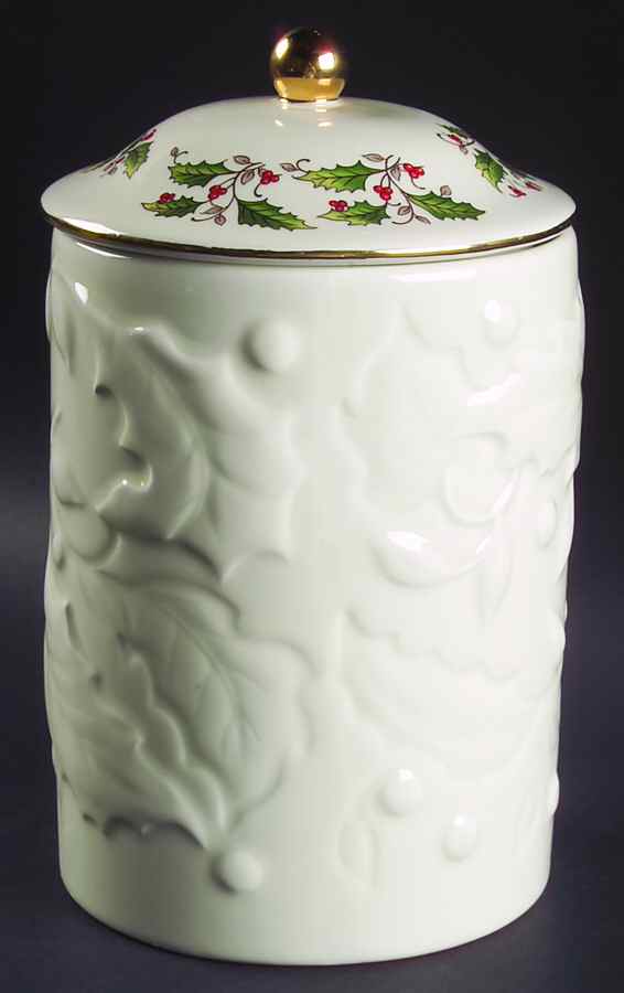Holly Holiday Cookie Jar & Lid by Royal Limited-1