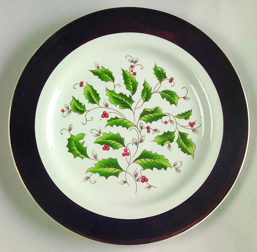 Holly Holiday Accent Salad Plate by Royal Limited-1