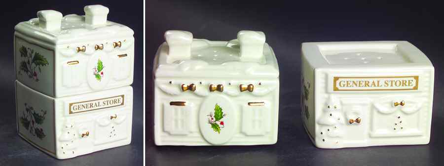 Holly Holiday Figural Salt and Pepper by Royal Limited-1