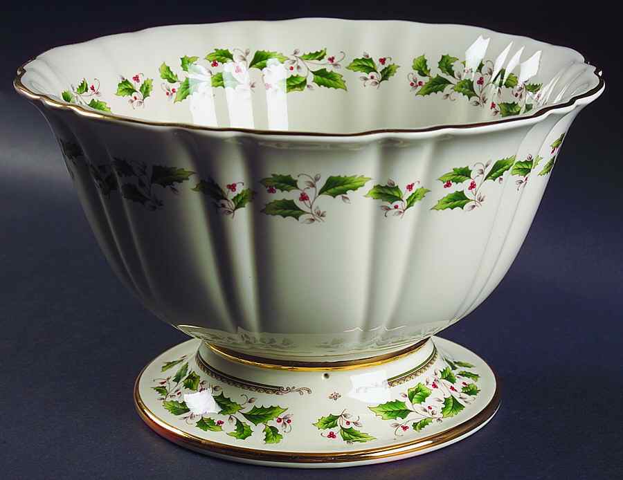 Holly Holiday Punch Bowl by Royal Limited-1