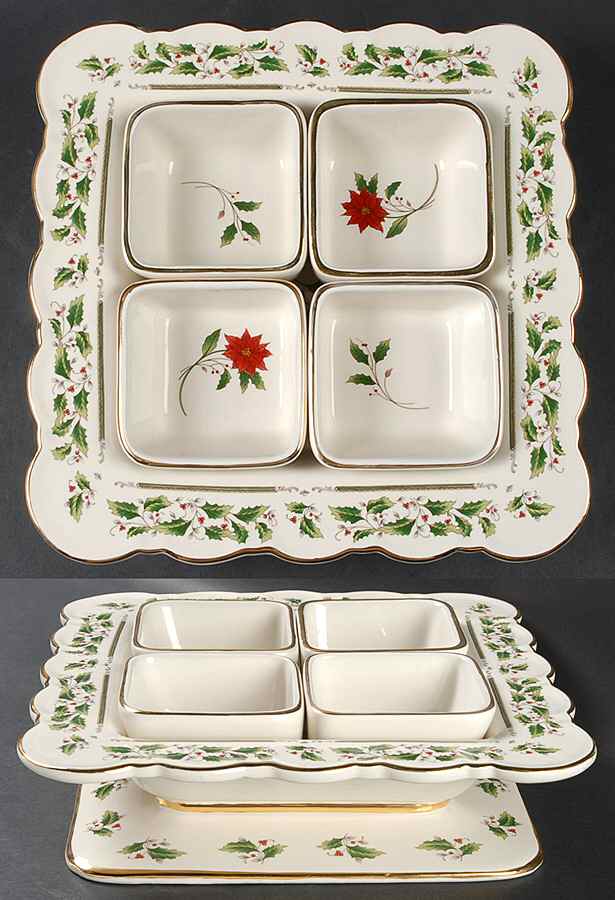 Holly Holiday 5 Pc Hors D'Oeuvre by Royal Limited-1