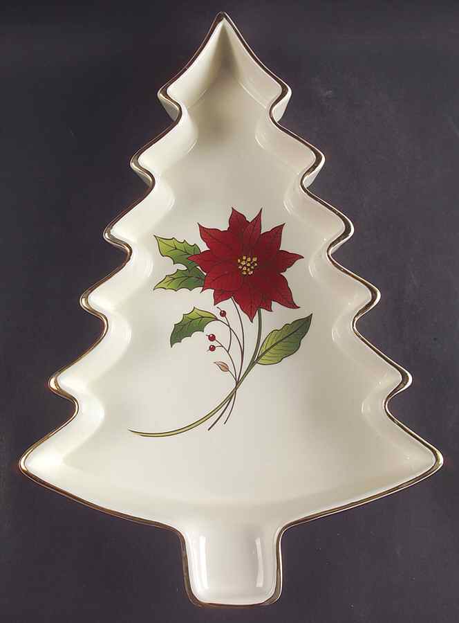 Holly Holiday Large Tree Shaped Dish by Royal Limited-1