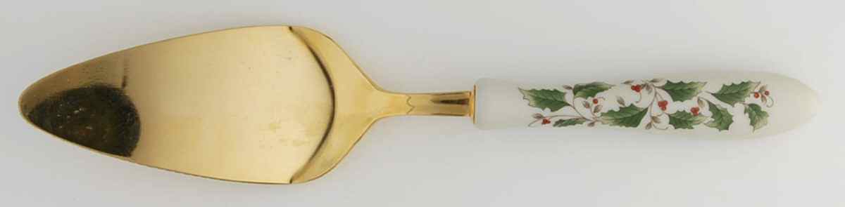 Holly Holiday Pie & Cake Server with Gold Plated Blade by Royal Limited-1