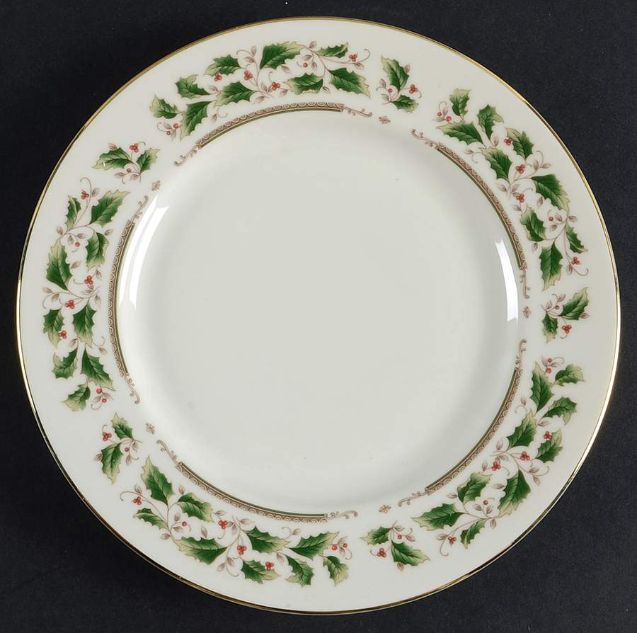 Holly Holiday Salad Plate by Royal Limited-1