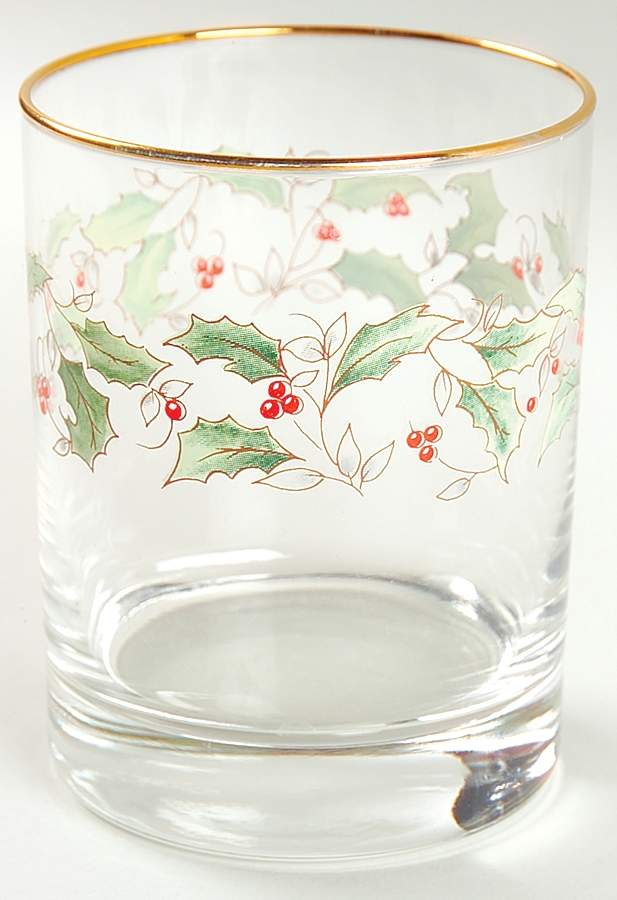 Holly Holiday 12 Oz Glassware Double Old Fashioned by Royal Limited-1