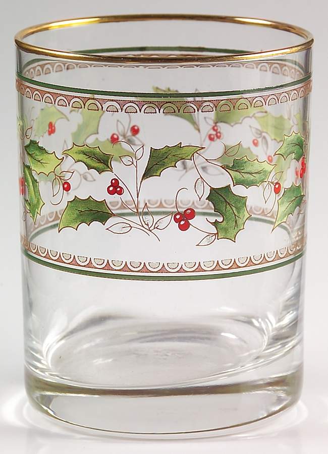 Holly Holiday 12 Oz Glassware Double Old Fashioned by Royal Limited-1
