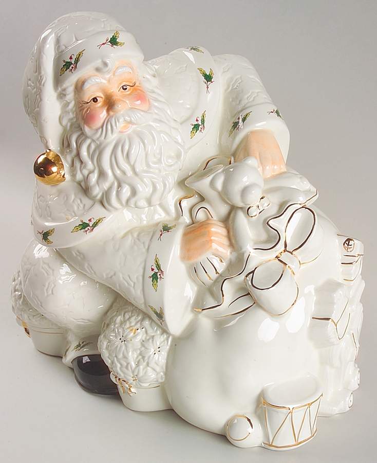 Holly Holiday Figural Cookie Jar & Lid by Royal Limited-1